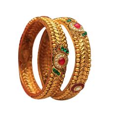 Stone Studded Gold Bangle