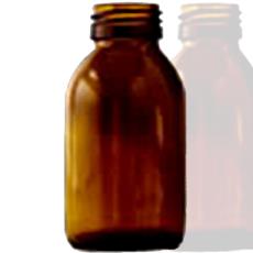 Amber Coloured Syrup Bottles