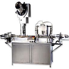 Automatic Twin Head Liquid Filling Machine With Rubber Stoppering