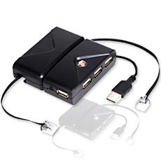 Travel Hub With Usb 2.0 4-Port Hub