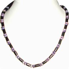 Black And Purple Bone Beaded Designer Jewelry