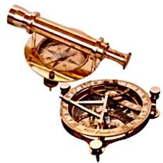 Telescope And Sundial Compass