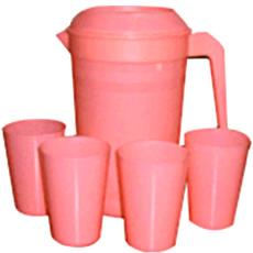 Plastic Water Jug And Glass Set