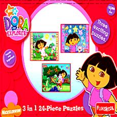 Dora The Explorer 3 In 1 Puzzle