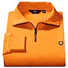 Orange Colored Pullover With Collar