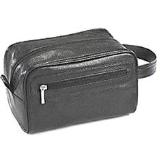 Leather Toiletry Kit With Large Waterproof Interior