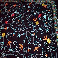 Antique Black Embroidered Pashmina Shawls