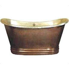 Copper Double Slipper Bathtub