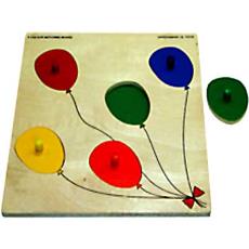 Coloured Balloons Matching Knobbed Board Games