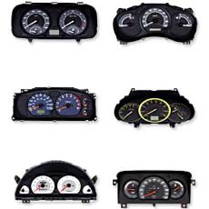 Mechanical Instrument Cluster With Cross-Coil Tachometer & Fuel Gauge